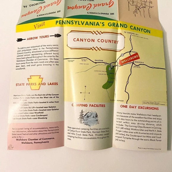 Vintage Grand Canyon Wellsboro Pennsylvania Travel  Brochure - Picture 7 of 8
